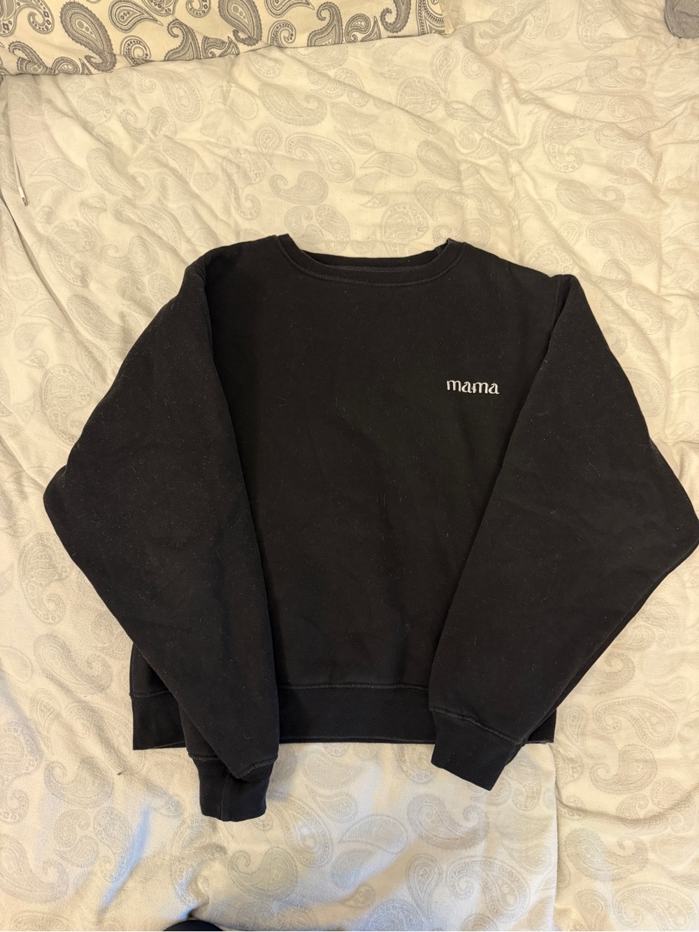 Brunette The Label Black 'mama' Crewneck Sweatshirt